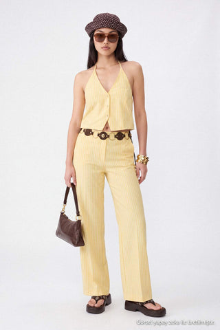 Pantalone TWOSS26AU00286 - žuta