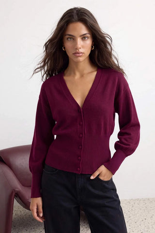 Kardigani TWOAW27HI00091 - bordo [djesi-src-64c07a6f641082d88da9c9440335a3f121b3c4d245f3ffb20d2e3e2a24ae4939]