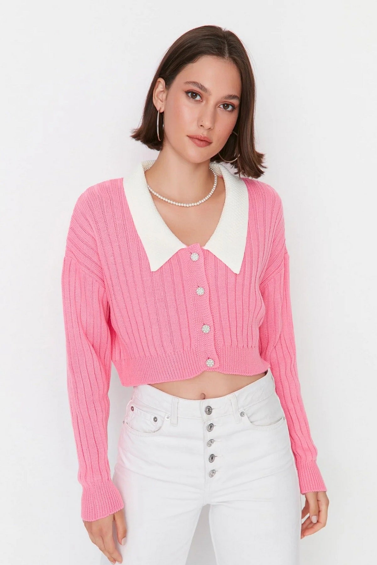 Kardigan TWOAW23HI00519 - roze [djesi-src-d0a5533f9ed12db8f9e3e5a3566dbb8a41446fc8c1aee751f9579fdacb9a1ddf]