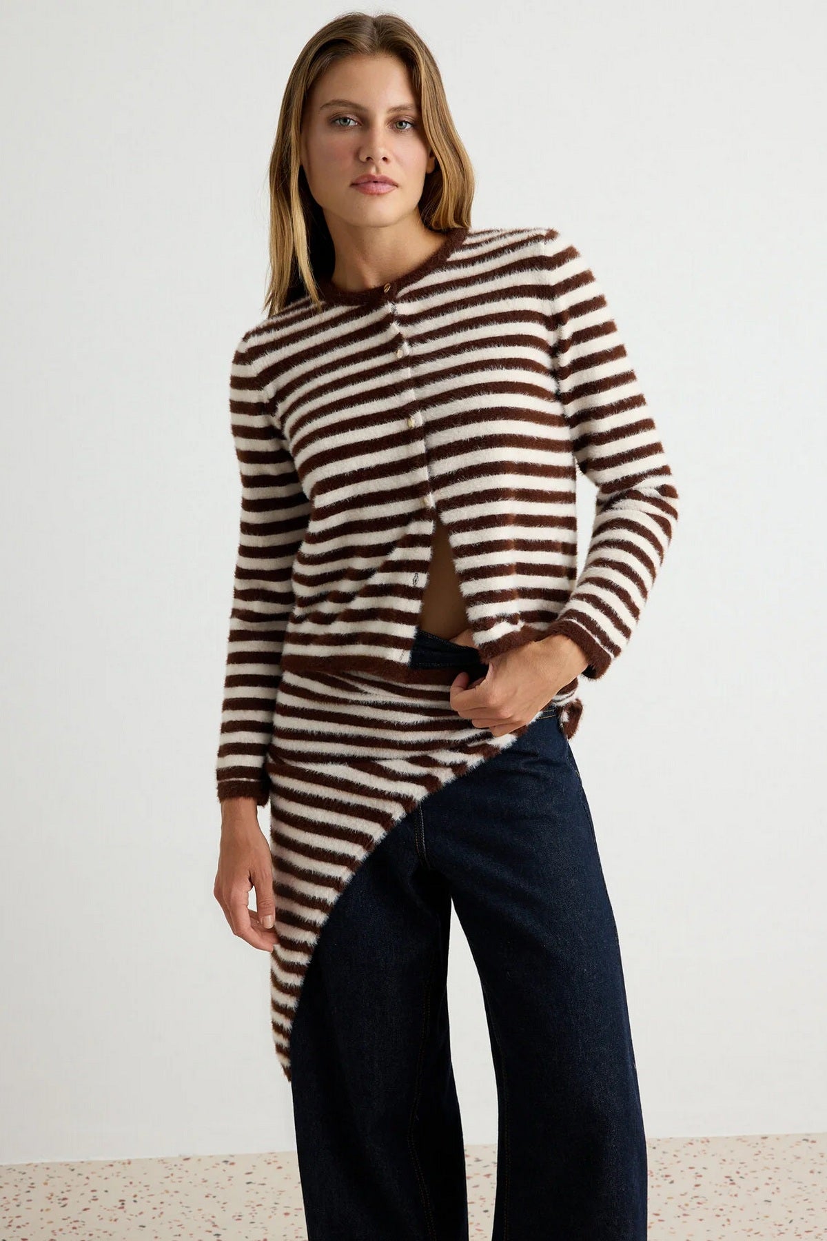 Kardigan TWOAW27HI00186 - kamen [djesi-src-6cc692e00eb4eac60a40559a1a9c5e3819f30f00dd4d15c72355c6eb20e929a4]