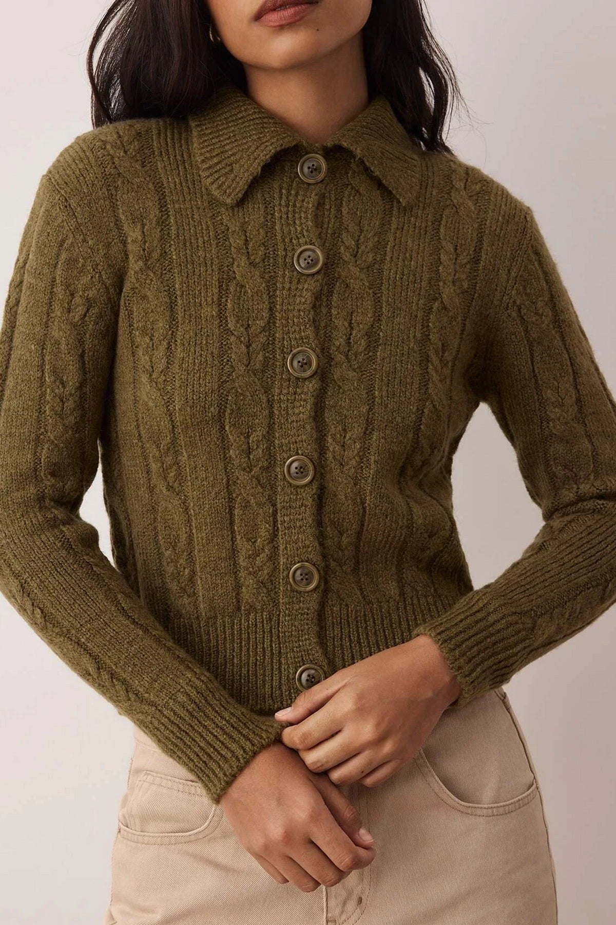Kardigani TWOAW26HI00230 - khaki [djesi-src-adf68e149f5b40397beb95a14364442074a576ace602c8a640635f86bbcb02cc]