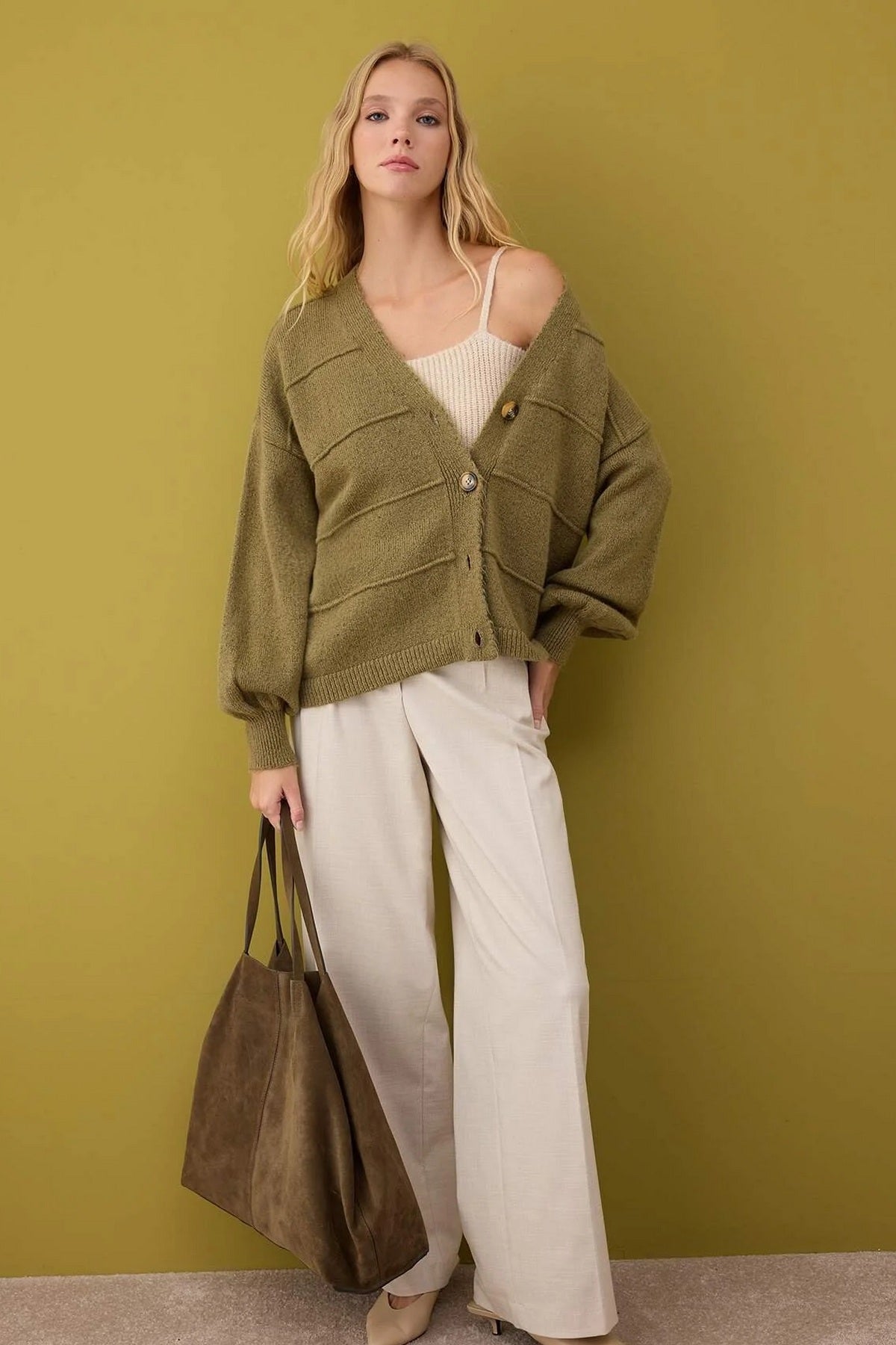 Kardigani TWOAW26HI00206 - khaki [djesi-src-b6cb8f0bfeb4079360c16a735d571918634a29010936e745904280347fc304d2]