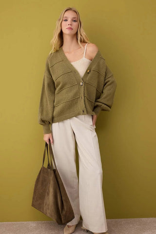 Kardigani TWOAW26HI00206 - khaki [djesi-src-b6cb8f0bfeb4079360c16a735d571918634a29010936e745904280347fc304d2]
