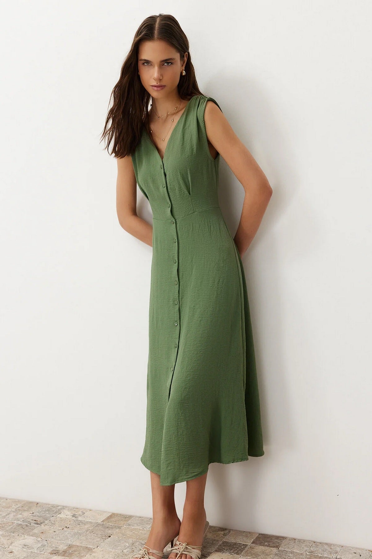 Haljine TWOSS24EL00442 - khaki [djesi-src-b461e560a04368dd5885409bfb1c3af025be90166a38393fdcf8b9fce2aff9be]