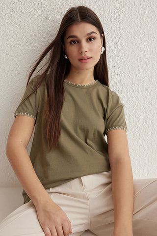 Majice TWOSS19AD0085 - khaki [djesi-src-a2b3dc4da4fd031020d31293bb94a48cc851b9ed45c0b1478cd2d589713900b3]