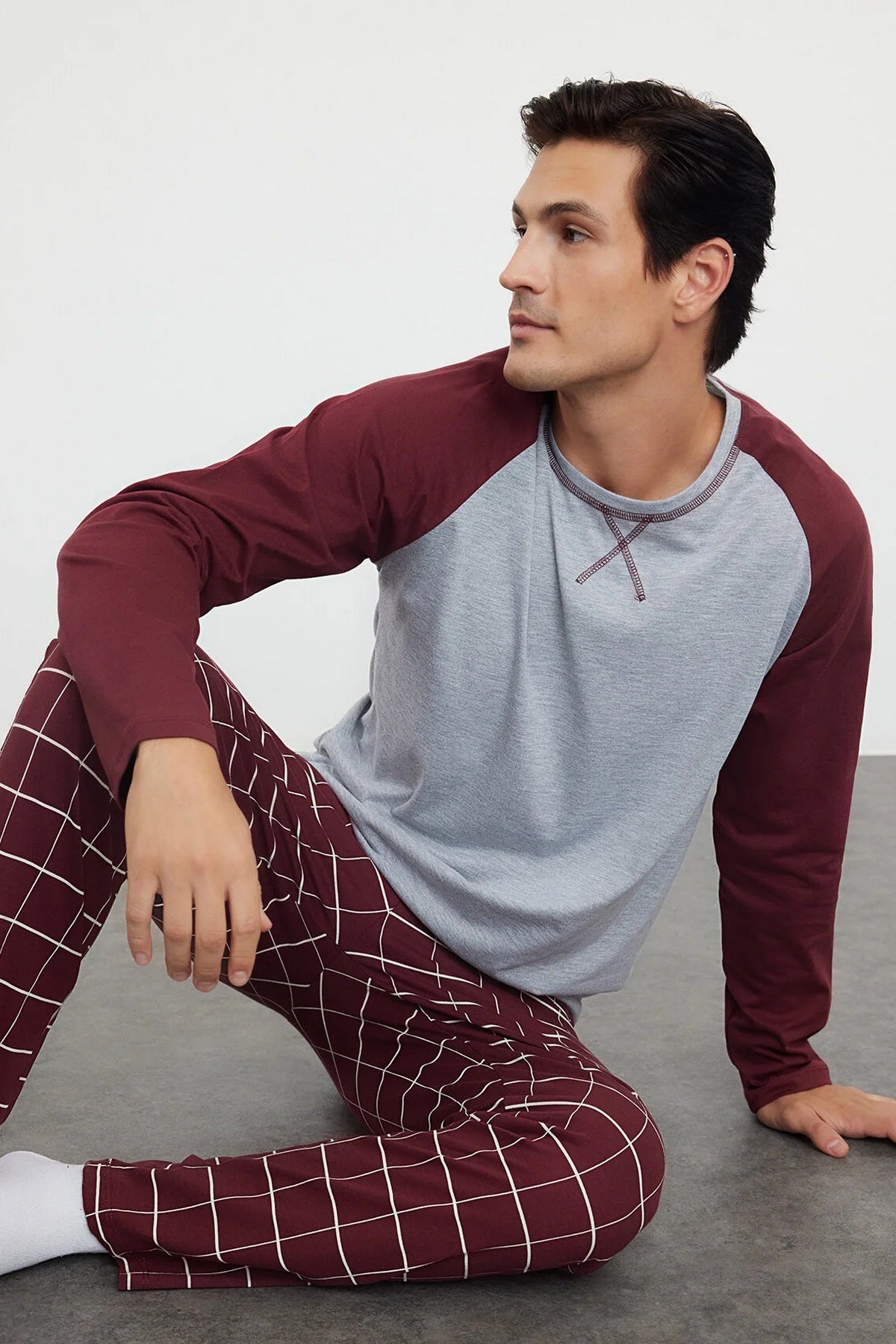 Pidžame THMAW21PT0879 - bordo [djesi-src-680dd8630834dc37474882dc411e1d2f87d032112f6204c33101fdcf1974ad43]