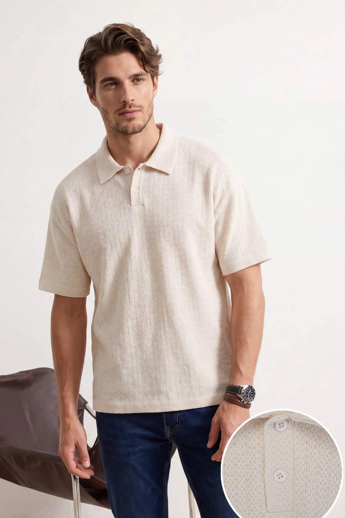 Polo majica TMNSS26PO00007 - ekru [djesi-src-c74ac919554cf5f1fd7211d0f98e9a54742c9962c4307d6e5a8112c442249206]
