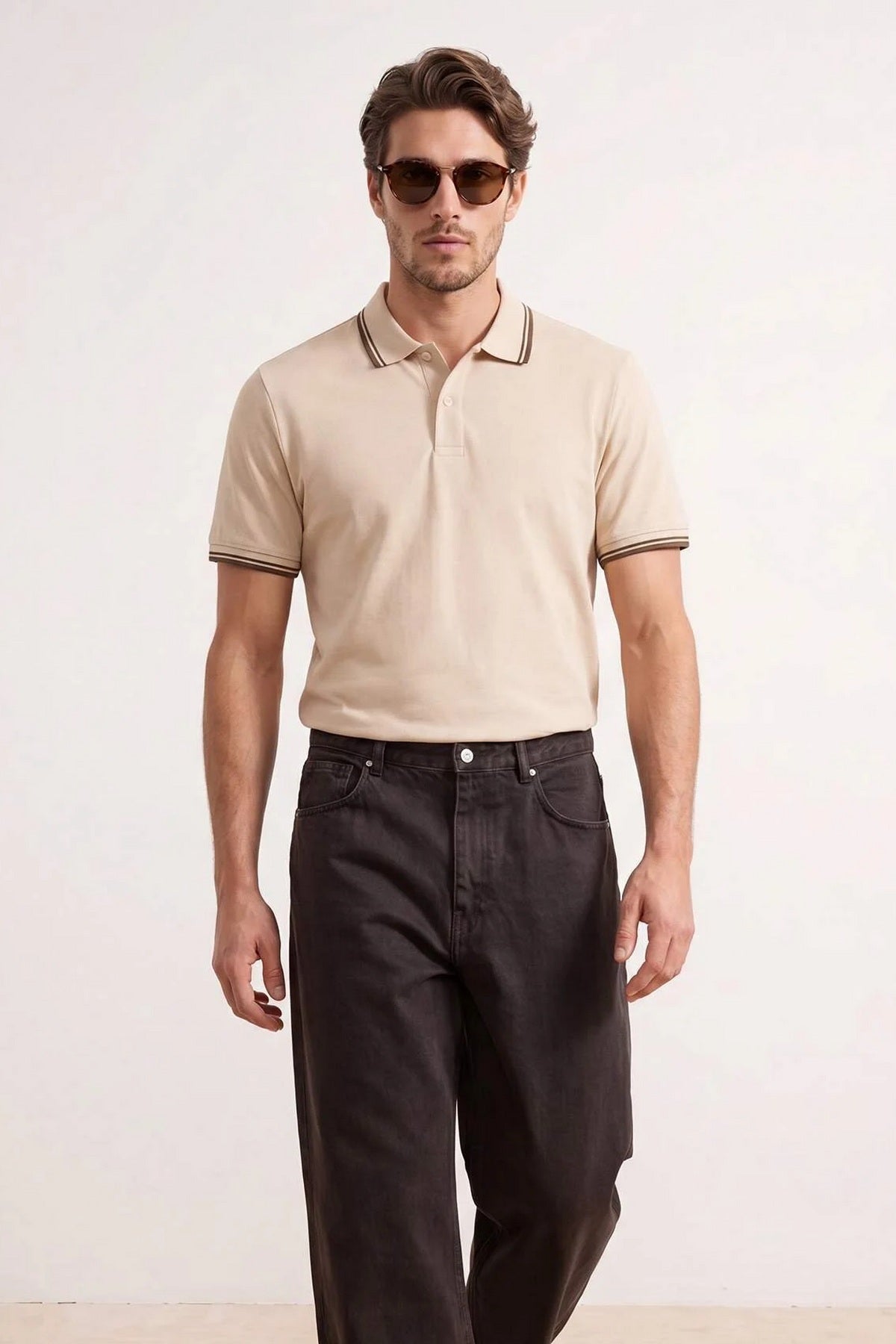 Polo majica TMNSS26PO00052 - kamen [djesi-src-bd7630c269ab5650b3cb71cfafea103672b123e50203b5452e86e7295a630e63]