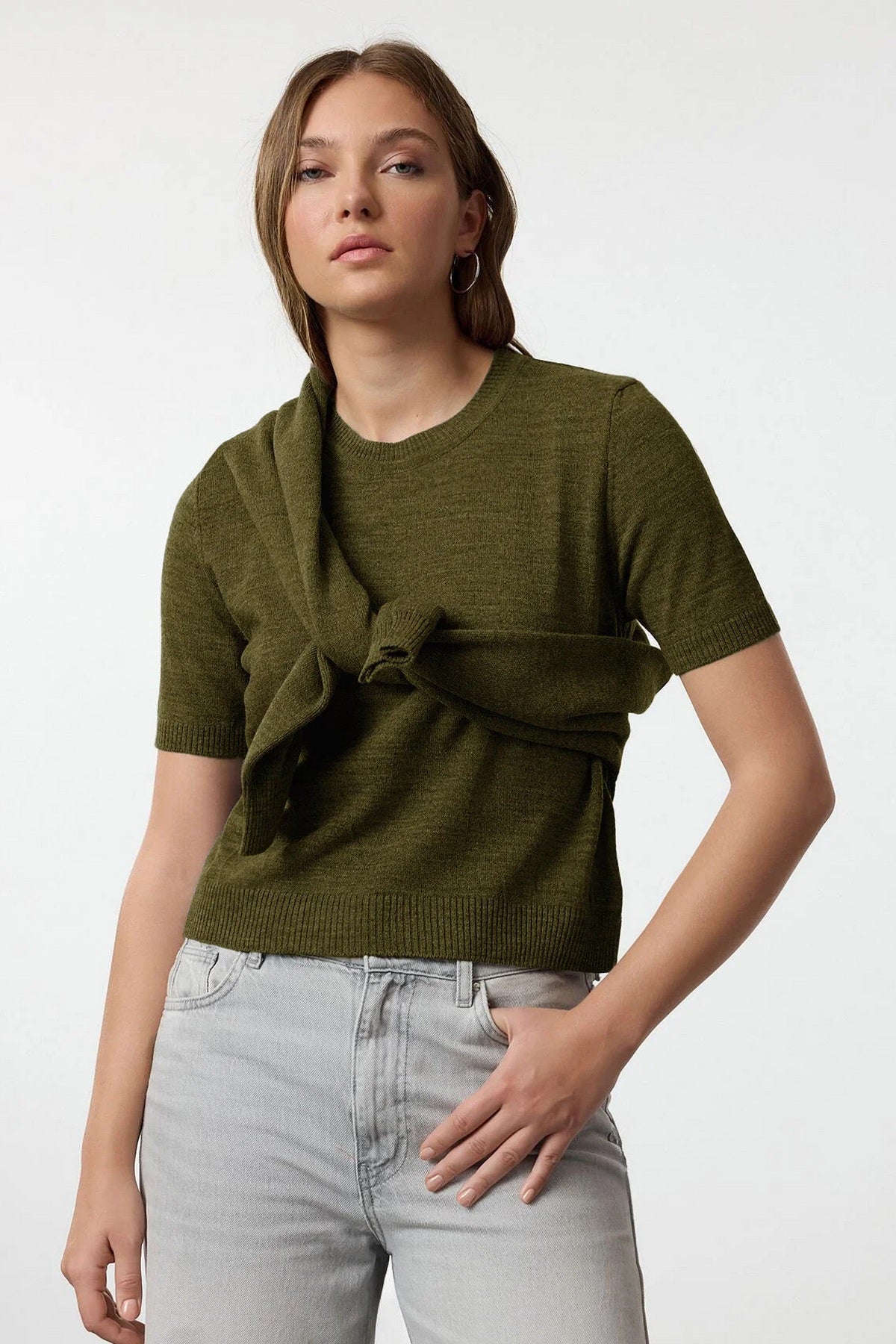 Kardigan TWOAW25HI00216 - khaki [djesi-src-95810998316202867a0adca38773e08c30a6c1b42edcaab27aedc94469791cad]