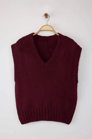 Pleteni prsluk TWOAW23SV00149 - bordo [djesi-src-f72dd712bb3e2f55940dfedff2c420c54ec73eaf4df5b75004f54857d4bc3849]