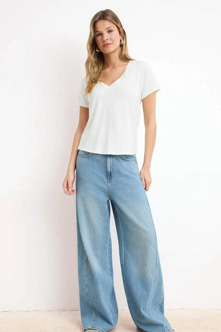 Majice TWOSS25TS00196 - ekru [djesi-src-63324c028da35ee5fd726303e45edf31f4fc7869cabd3bee236a0e0f6e4284ba]