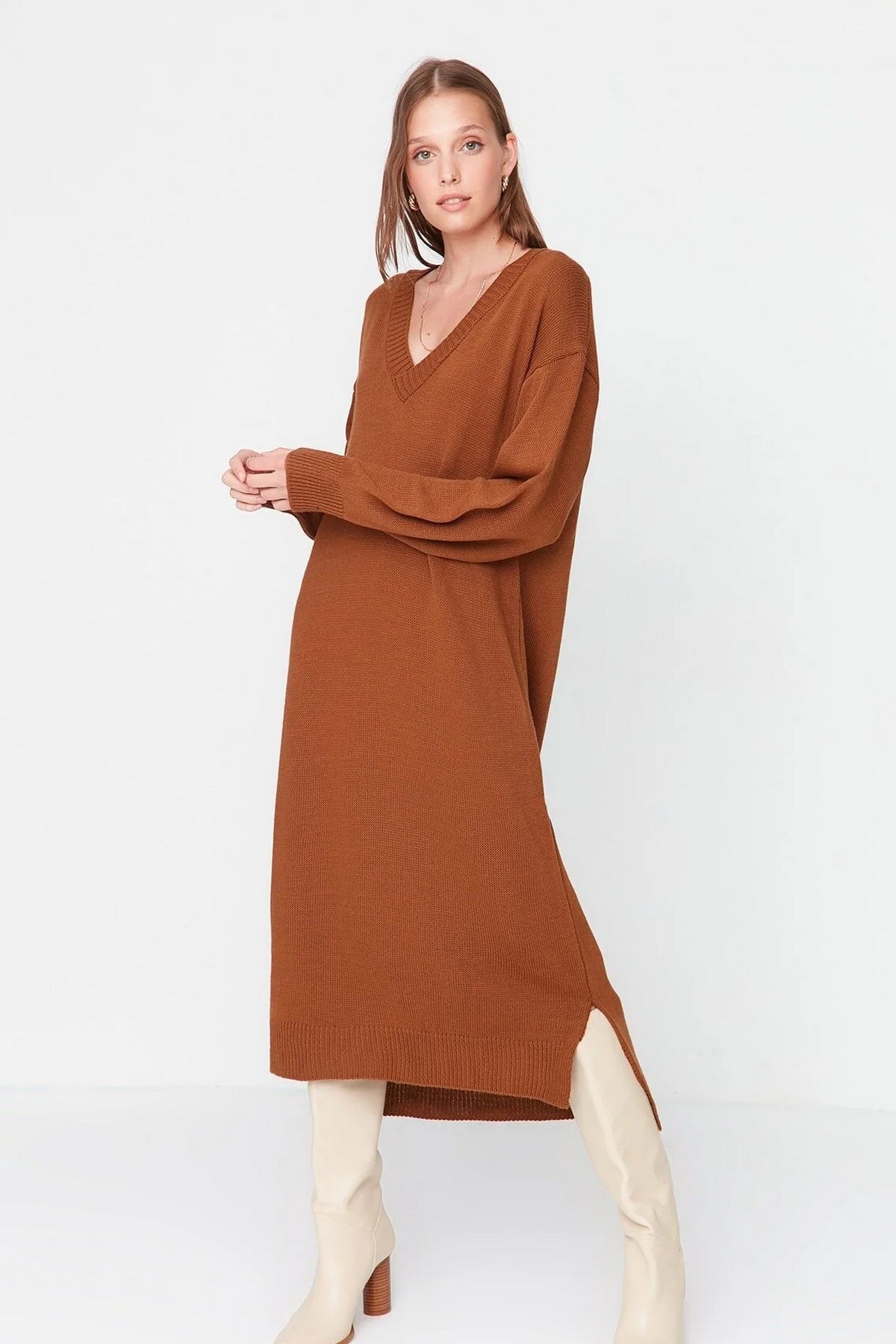 Haljine TWOAW23EL00642 - braon [djesi-src-0298615a5c365e4a4a83b174c3d872d0dc79d88be6b0e7fadc451d83a49cca41]