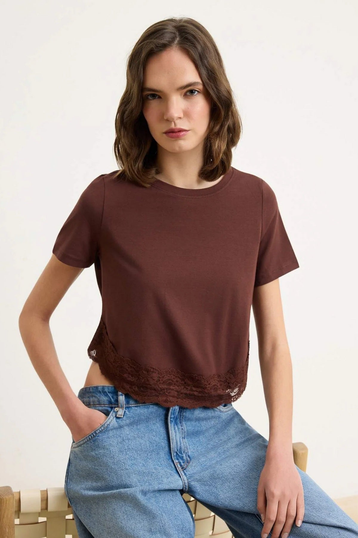 Majice TWOSS26TS00224 - braon [djesi-src-901eeb14af4c454fc6220f886f919f80570edc5339486f30d9697ce06ddd94e3]