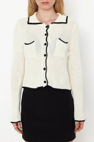 Kardigan TWOSS24HI00017 - ekru [djesi-src-e851bb31e07036d9f0970c8fee20cfa944f5745ee1110bd11869733962d77fe3]