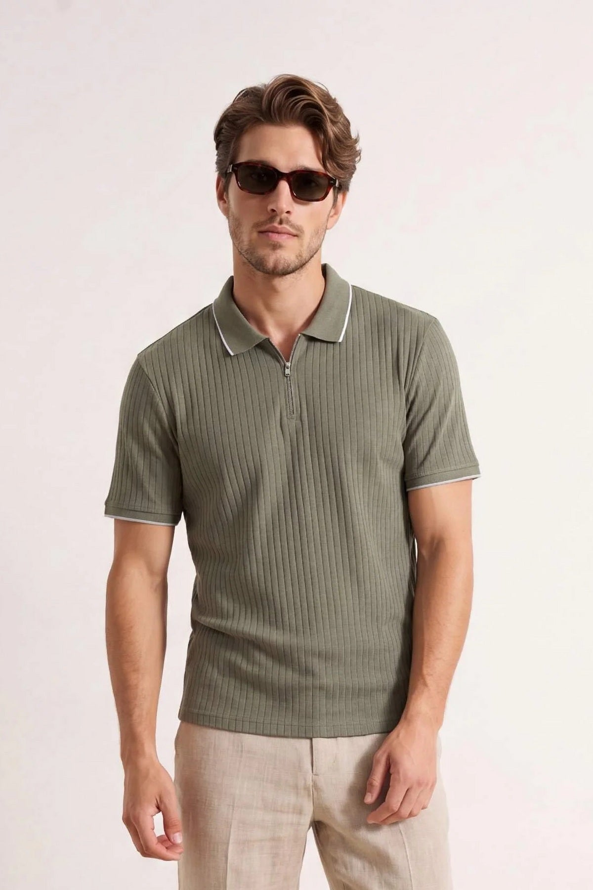 Polo majica TMNSS26PO00051 - khaki [djesi-src-f718984a69a63c6189d088aaf6b69acad961c1ecdb20b35d50d7cbd2f469eadf]