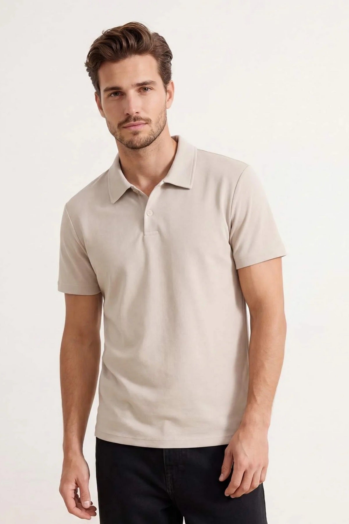 Polo majica TMNSS26PO00006 - kamen [djesi-src-85e28ba331cb60a5fd44354553af904fe5ee47f45bc623c9b66a4f1121cda39a]