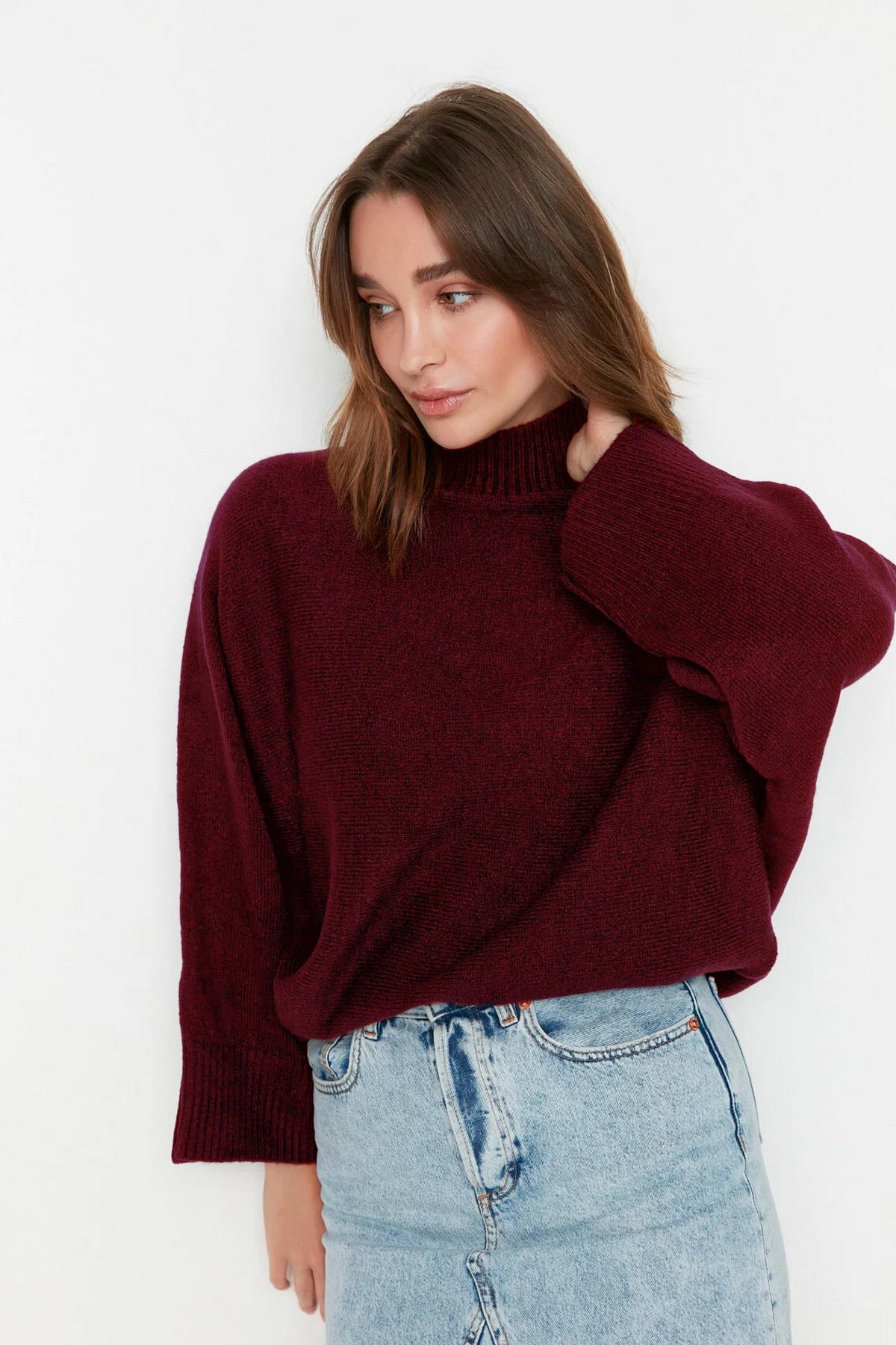 Džemper TWOAW20KZ1059 - bordo [djesi-src-9dd14a4e8fe755529e24cf6f0a022f1f84766196d4cf58ad650a68f2aad5f88e]