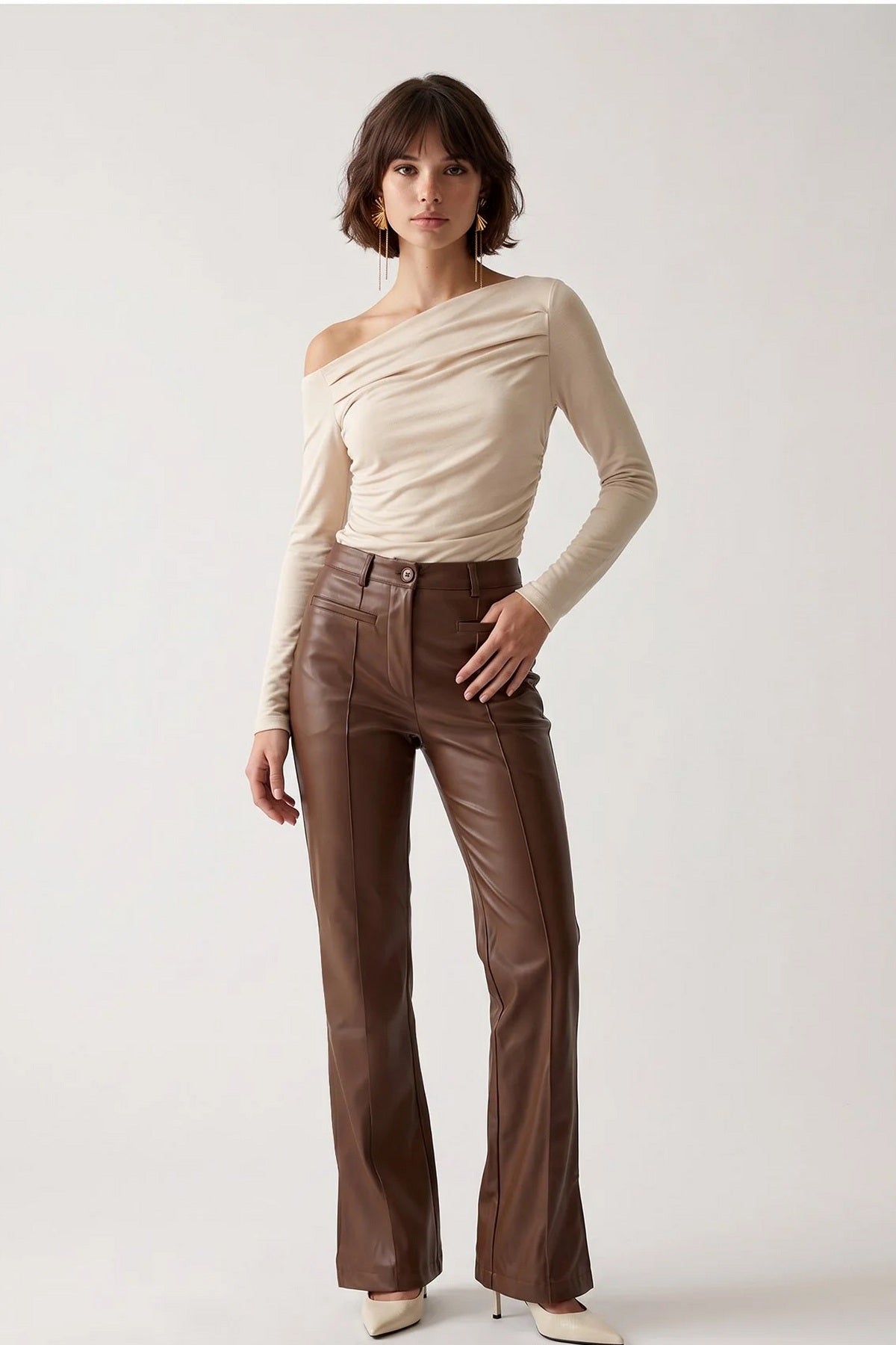 Pantalone TFTDRAW27PL0006 - konjak [djesi-src-f7ad627925dfef55135b3b4845b2c5a3f18aa946de6a82b5b834a97cf85a0b5b]