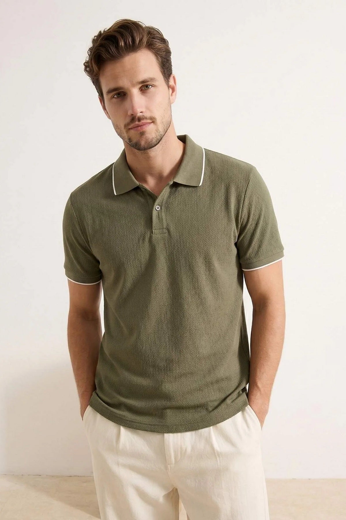Polo majica TMNSS26PO00020 - khaki [djesi-src-58a3f185452dbc90000152beffe67f5ed55e1e17b1db45900ed32aa9e18f3787]
