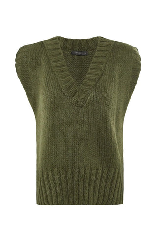 Pleteni prsluk TWOAW23SV00149 - khaki [djesi-src-b489c8e26fdfeb0d17ef1a186a108b49ff9a6880ecdff8c0eb0d75703410eac1]