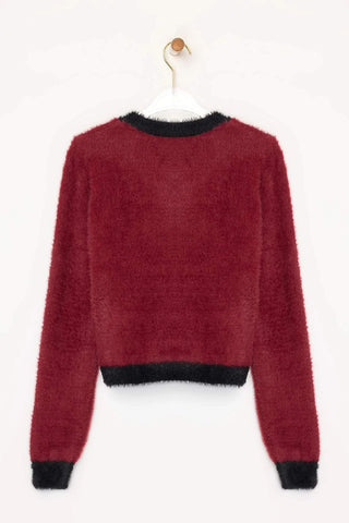 Kardigan TWOAW23HI00549 - bordo [djesi-src-198ddda52fd9d13f3d356da87b8e2d69ce81a7a8738a511b818311f792d821ec]