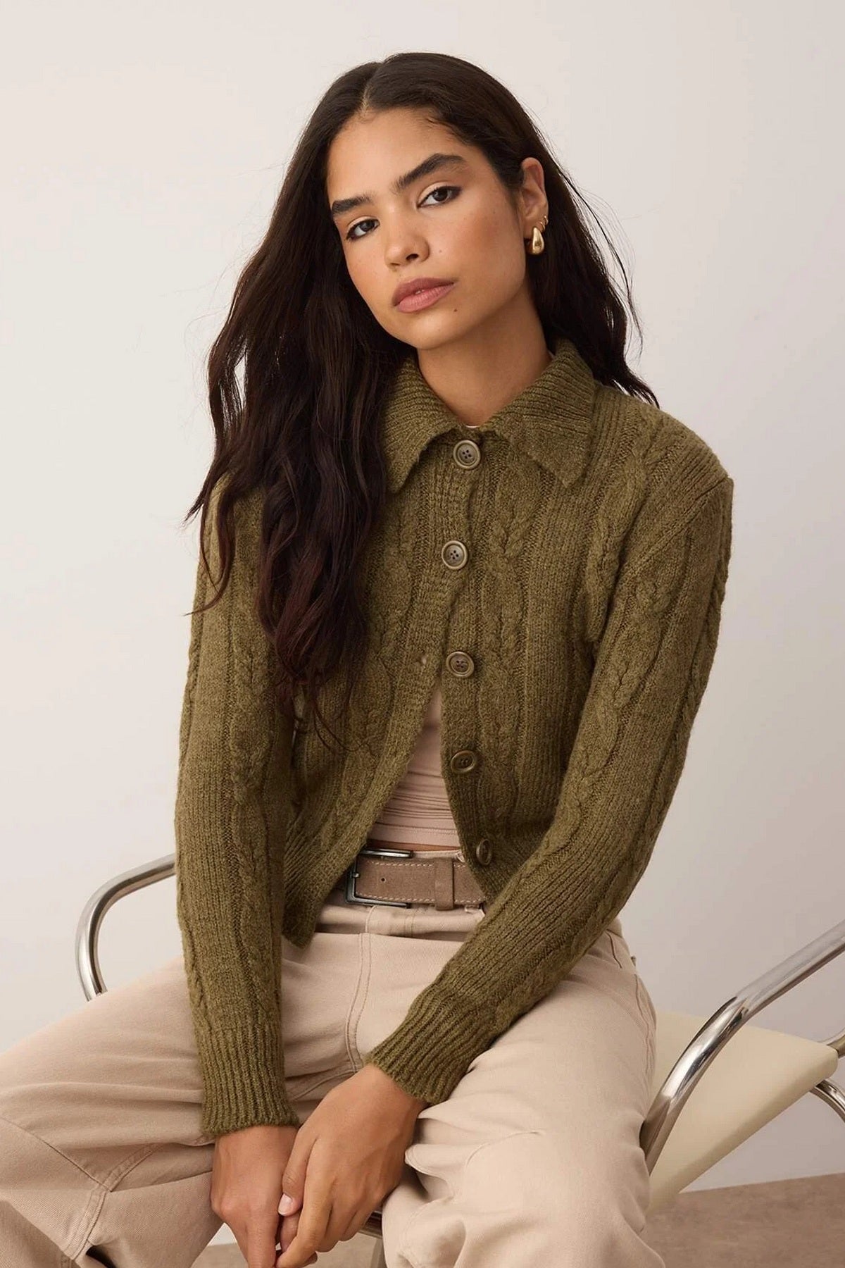 Kardigani TWOAW26HI00230 - khaki [djesi-src-b4bebfa858e141fcbc0158be2036095904ad3ea48bc2ac2c989d65f10a9f5a2a]