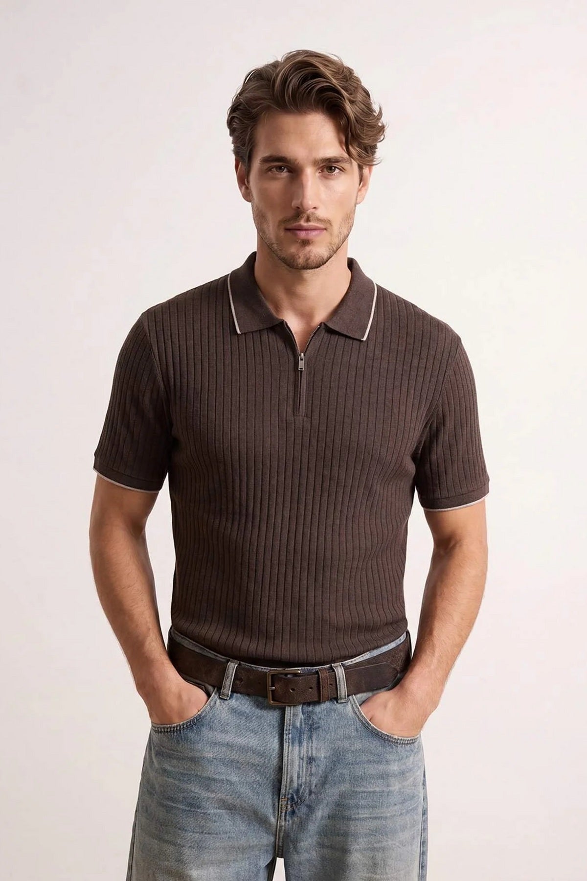 Polo majica TMNSS26PO00051 - braon [djesi-src-4aeaa5f9f2b3e298f014082dea1c19f72f9664099ee41337d6086909c7cdd789]
