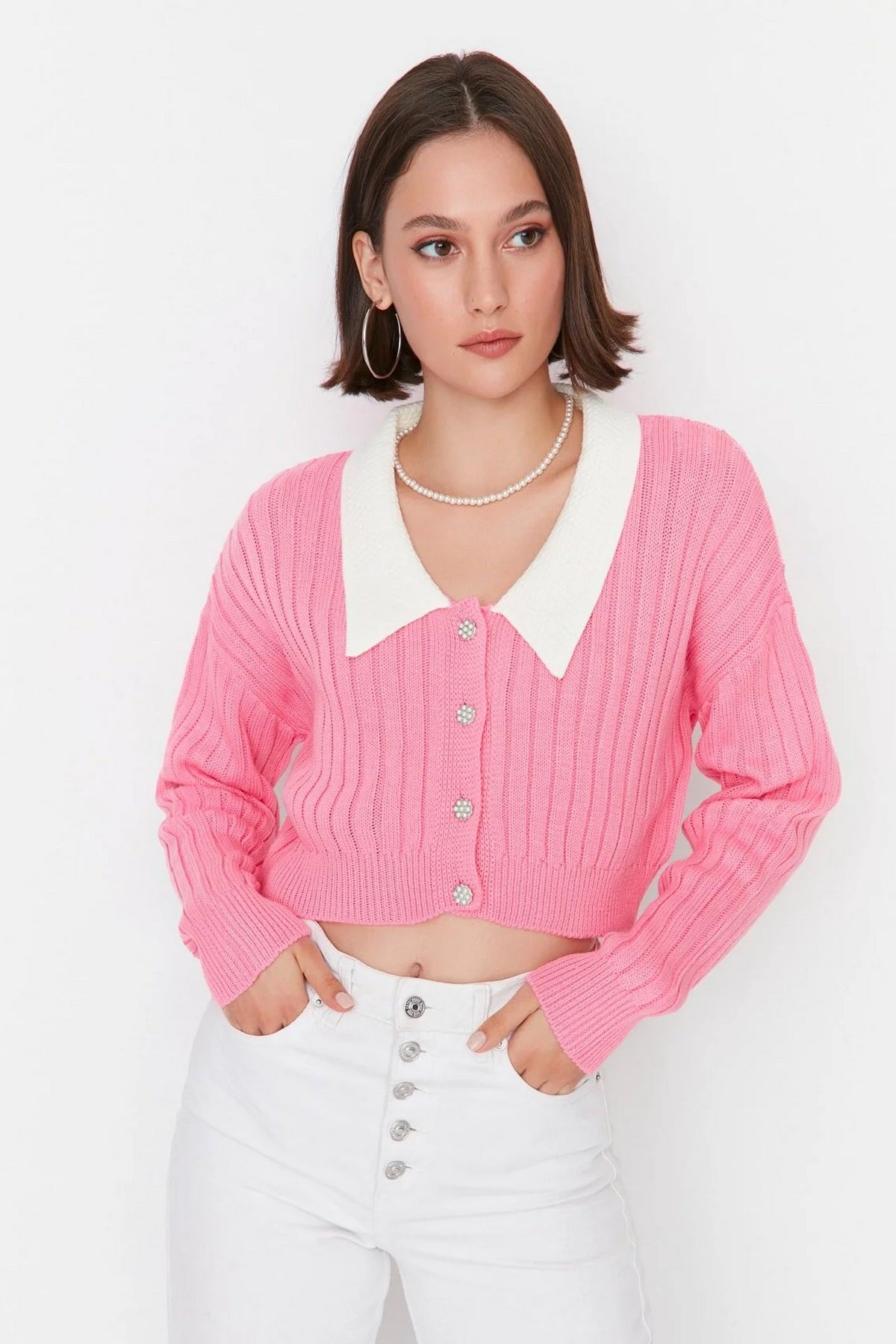 Kardigan TWOAW23HI00519 - roze [djesi-src-c46361283de5deb9b164996d2e99e387a518b29a750e7e1e4cd54666cf6a67df]