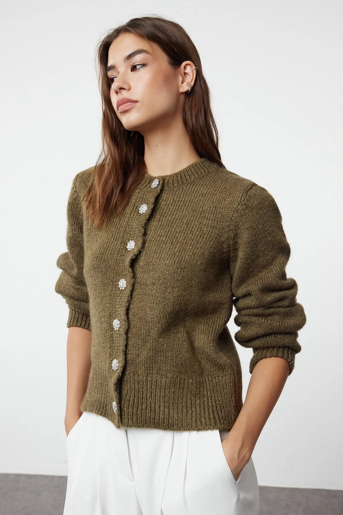 Kardigan TWOAW21HI0034 - khaki [djesi-src-789a4294155971d3daf0373e05bd53c44afe37d6fccd152fd6ae3c2fa8f2b189]