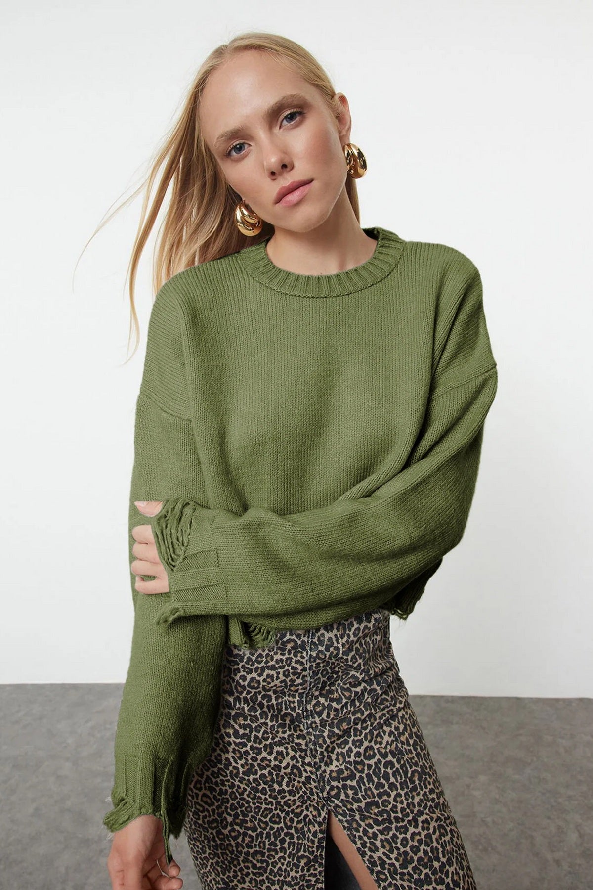 Džemper TWOAW24KZ00319 - khaki [djesi-src-410d13ff18be13816397741554102c82e4de2f6e0569f22d26a9eeec2a6f6966]