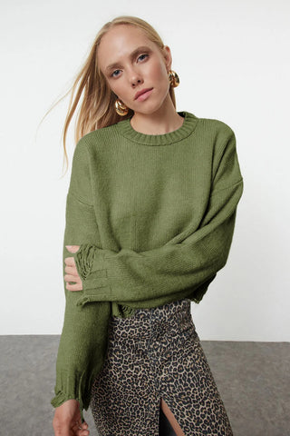 Džemper TWOAW24KZ00319 - khaki [djesi-src-410d13ff18be13816397741554102c82e4de2f6e0569f22d26a9eeec2a6f6966]