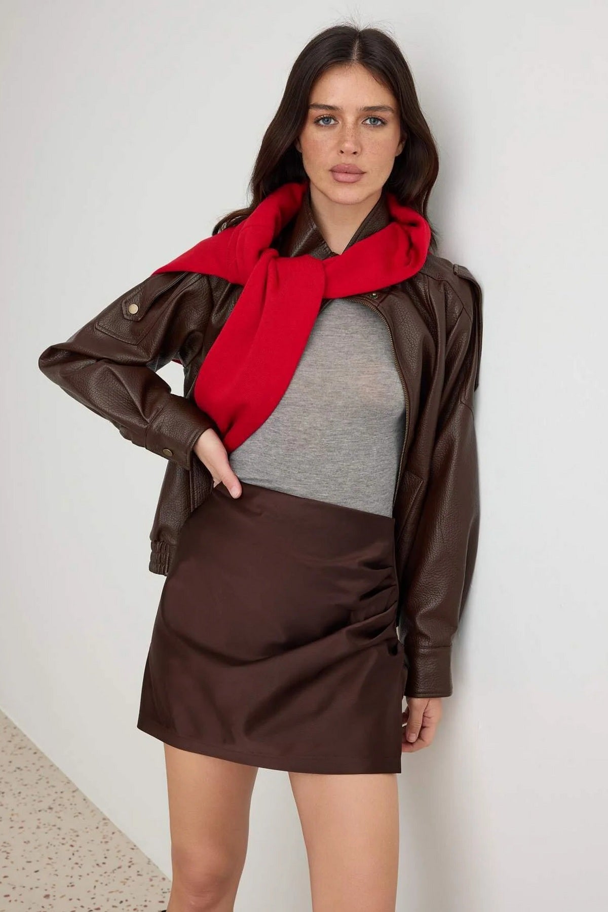 Suknja TWOAW27ET00115 - braon [djesi-src-aeebcd95594fb176cad1b85a84ed3e3a7da90ceccb974a7d8cdff9e657ae3a6f]