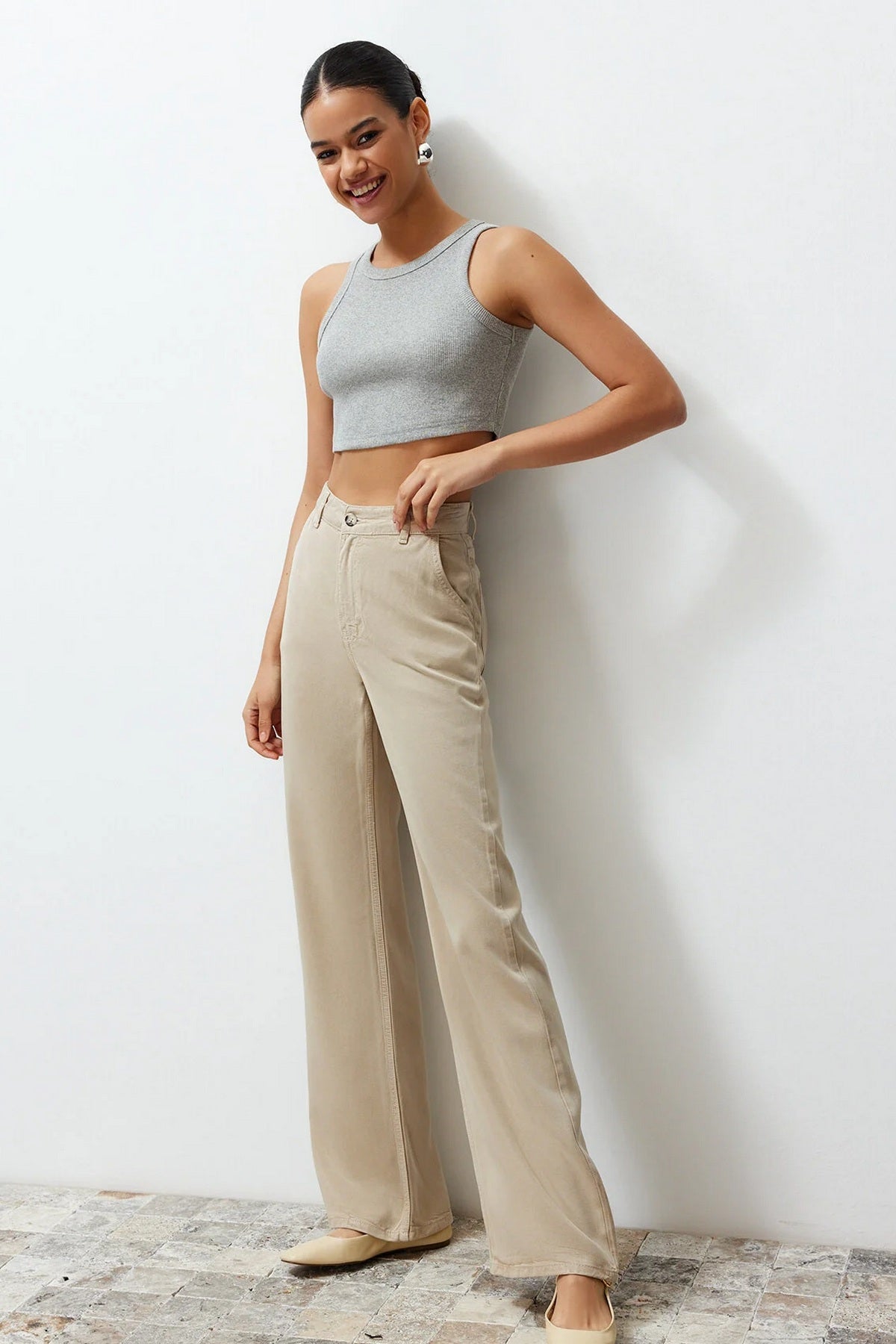 Jeans TWOSS23JE00219 - bež [djesi-src-f222b45be7417cafd6bec42173846722f506892f9419c04257b3749b8a78247e]