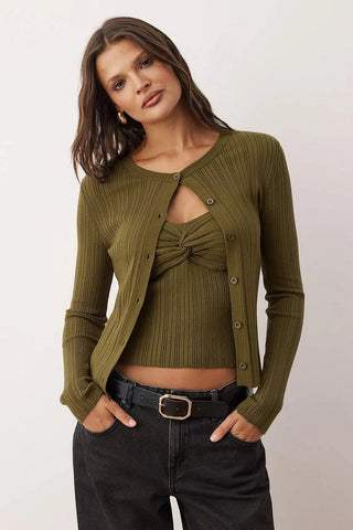 Kardigani TWOAW26HI00003 - khaki [djesi-src-f2b2c28bacb8a7f904f7d615c2815af4cd03d22c3cf0e13331fdf848da8ebd50]