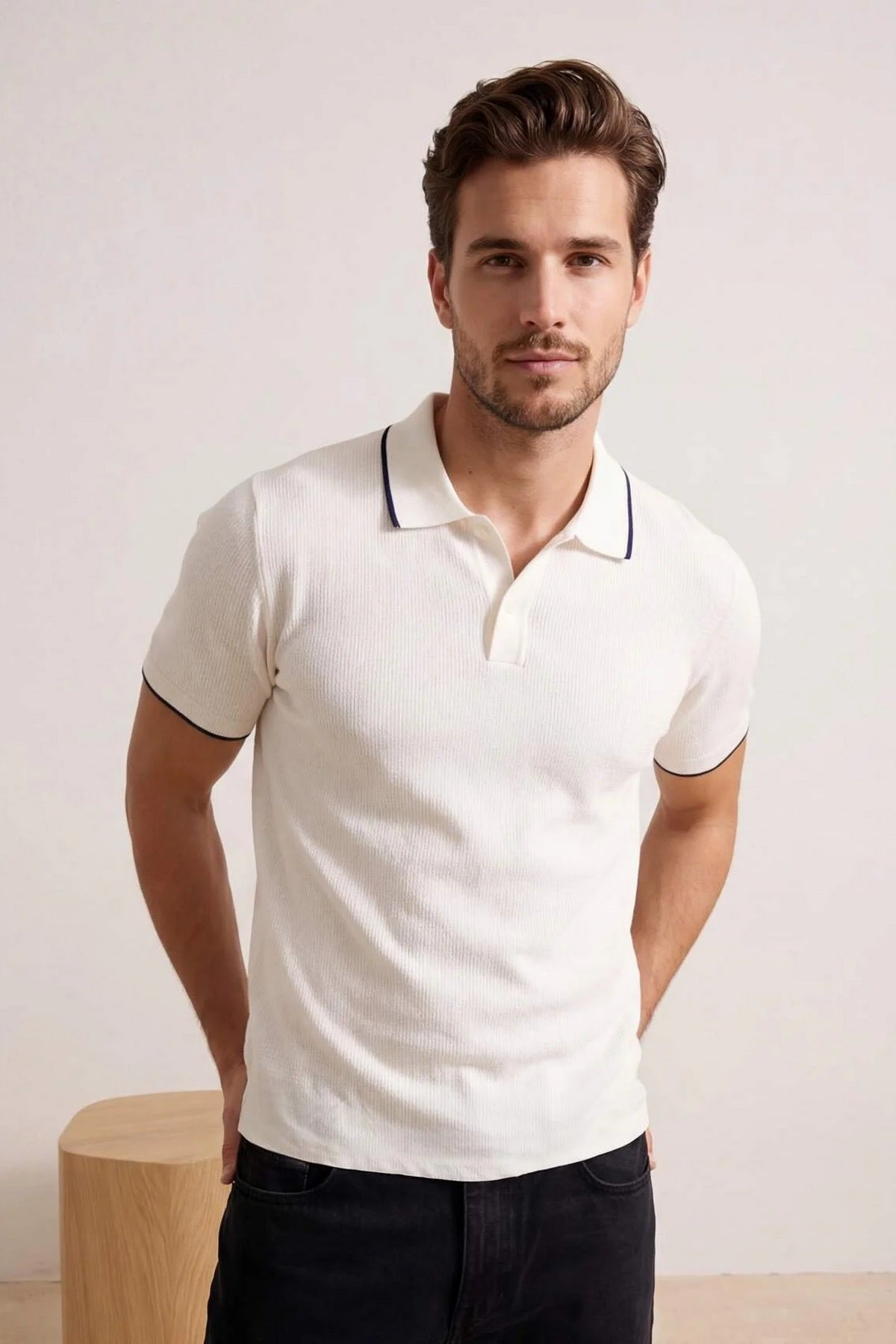 Polo majica TMNSS26PO00020 - kamen [djesi-src-079f523c4c081160661a60c8f03bf57837e068ddc3583dc9f43ac561bfadbf72]