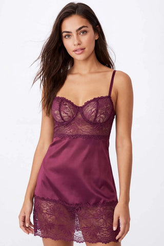 Babydoll spavaćica THMAW27LL00003 - šljive [djesi-src-877526f9bb84aff46793976bc935f5306d0d424da6bc6fe6670643bec3a4b521]