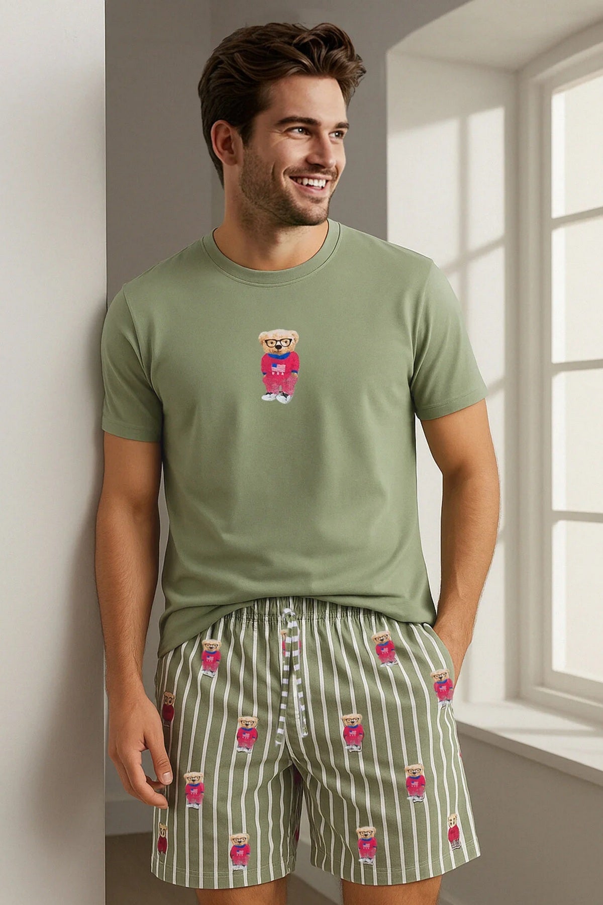 Pidžame TMNSS24PT00034 - khaki [djesi-src-2608d01168517662293c6c8e9397b342baff177b917f031e753d5c1adc0574b4]
