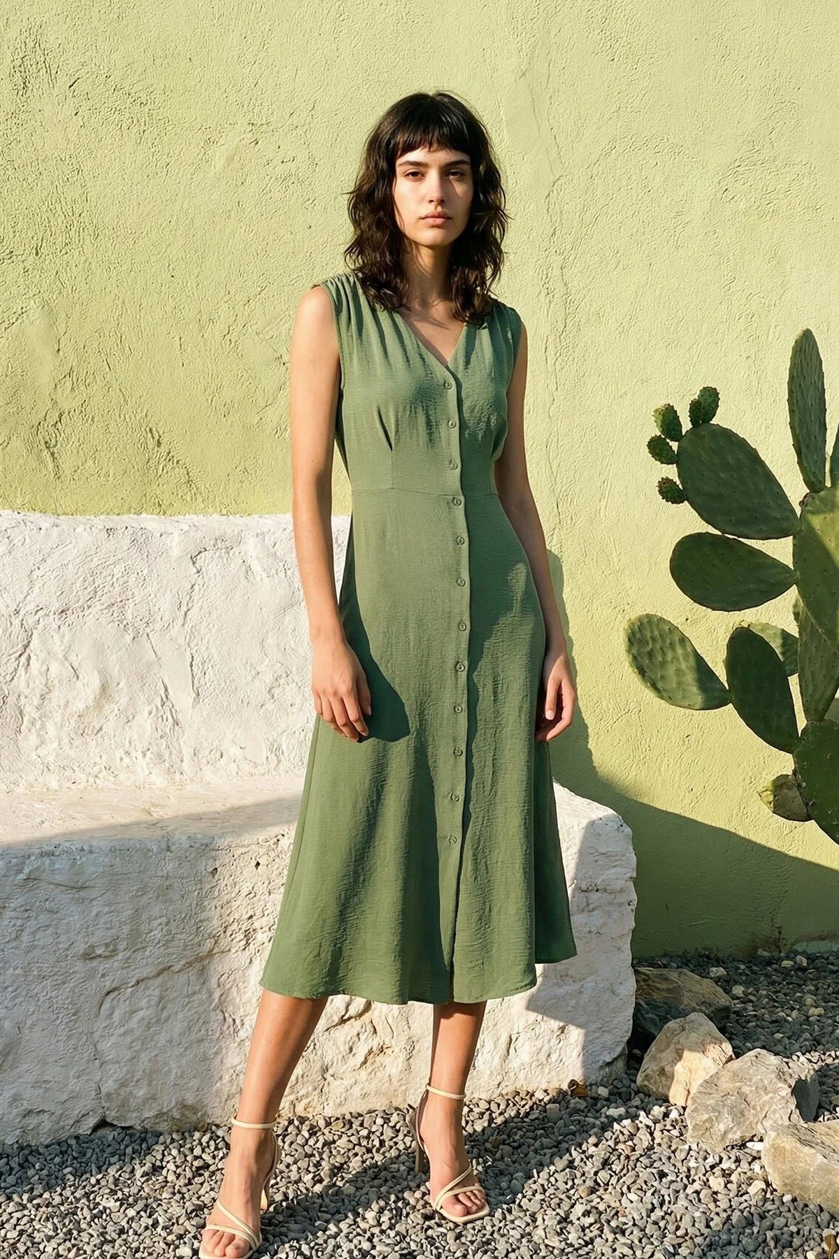 Haljine TWOSS24EL00442 - khaki [djesi-src-3d45be4233407c9179d235a9d6f0d36998ef3c4cfc1b3f5abeccb0e89a65158f]