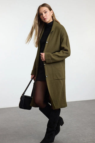 Kardigan TWOAW25HI00210 - khaki [djesi-src-08c0af71b2b4d6fe64fd5d489de59e1293dea0f20186e6b9bd1660043a43f419]